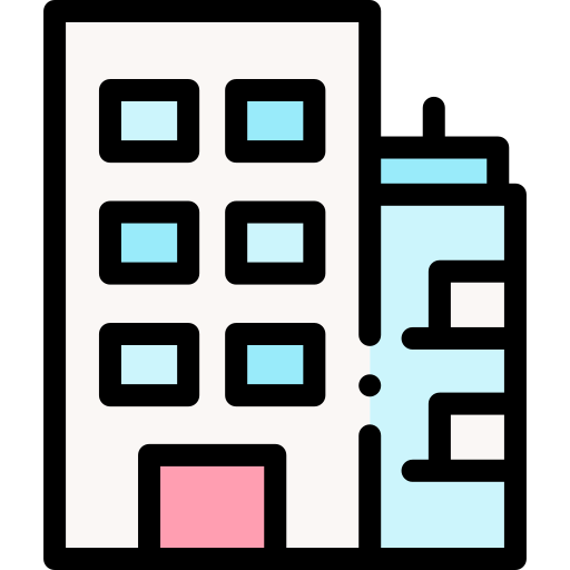 Apartments Detailed Rounded Lineal color icon