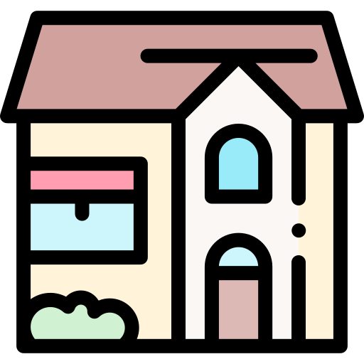 haus Detailed Rounded Lineal color icon