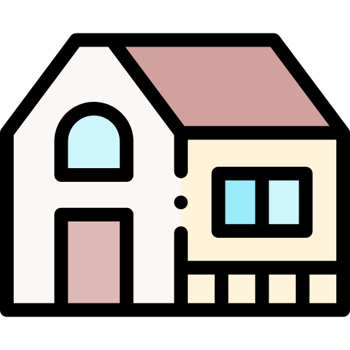 家 Detailed Rounded Lineal color icon