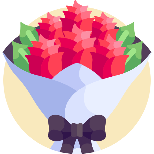 Flower bouquet Detailed Flat Circular Flat icon