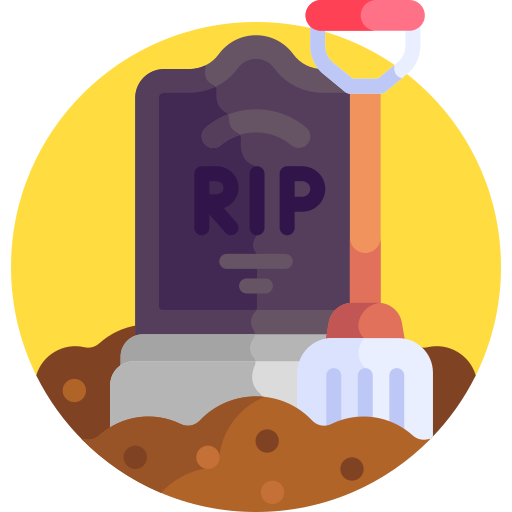 cementerio Detailed Flat Circular Flat icono