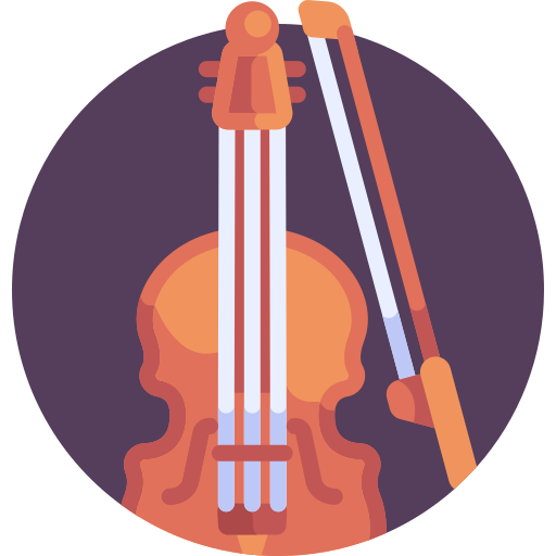 Violin Detailed Flat Circular Flat icon