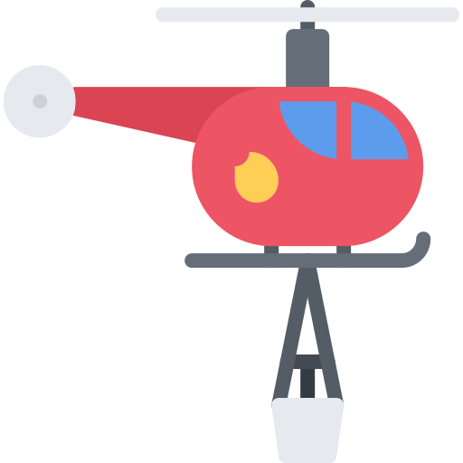 hélicoptère Coloring Flat Icône
