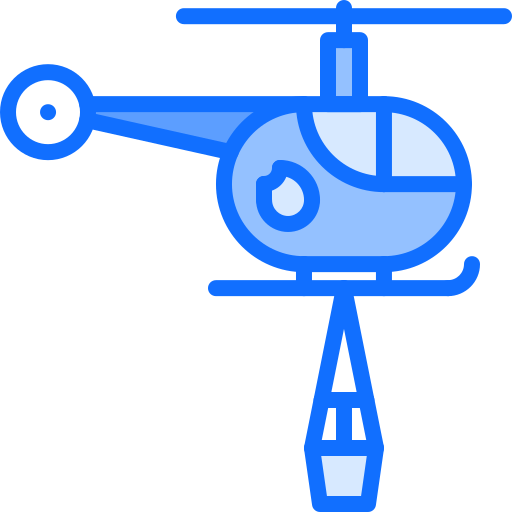Helicopter Coloring Blue icon