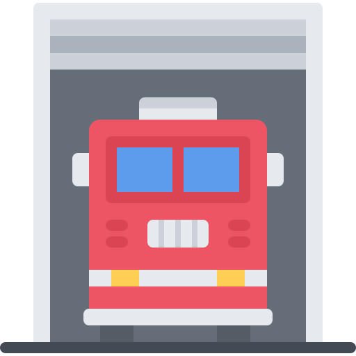 Fire truck Coloring Flat icon