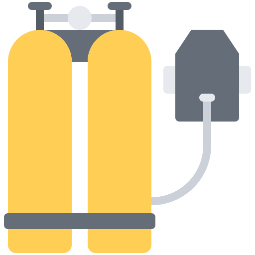 산소 탱크 Coloring Flat icon