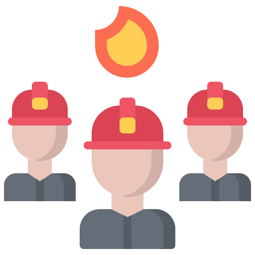 Firefighters Coloring Flat icon