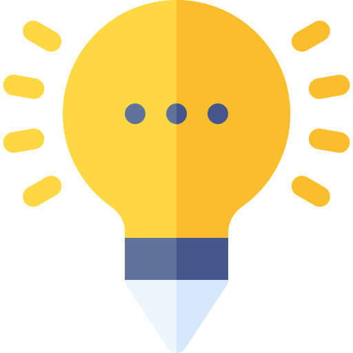 Lightbulb Basic Rounded Flat icon