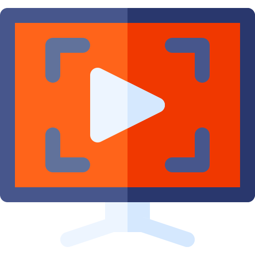 reproductor de video Basic Rounded Flat icono