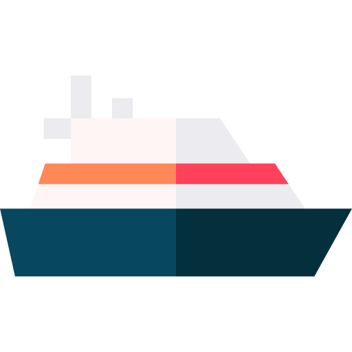 jacht Basic Straight Flat icoon