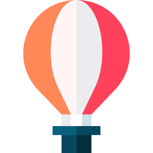heißluftballon Basic Straight Flat icon