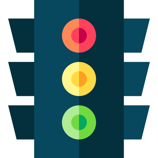 Traffic light Basic Straight Flat icon