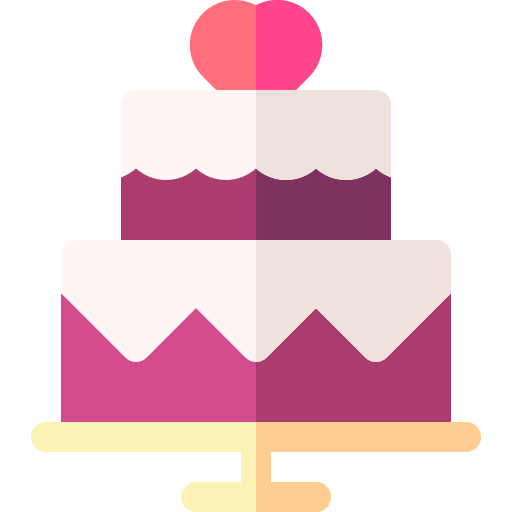 gâteau de mariage Basic Rounded Flat Icône