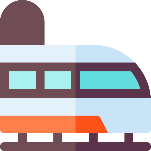 train Basic Rounded Flat Icône