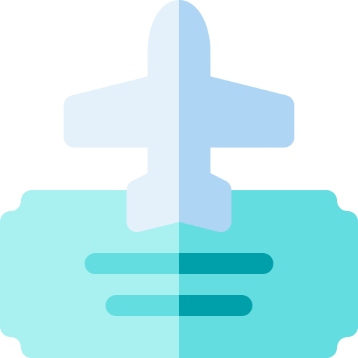 Plane ticket Basic Rounded Flat icon