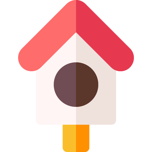 casa degli uccelli Basic Rounded Flat icona