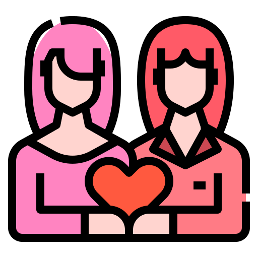 lesbian Linector Lineal Color icon