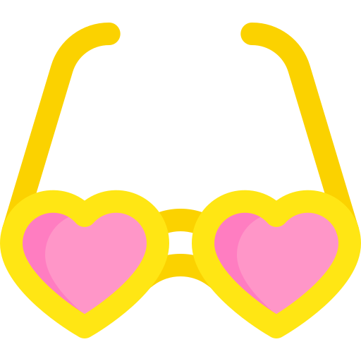 gafas de corazón Generic Flat icono