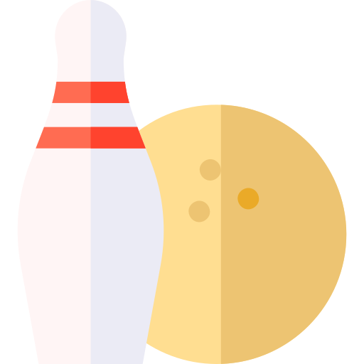 bowling Basic Straight Flat icoon