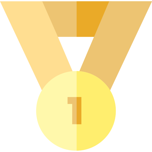 médaille Basic Straight Flat Icône