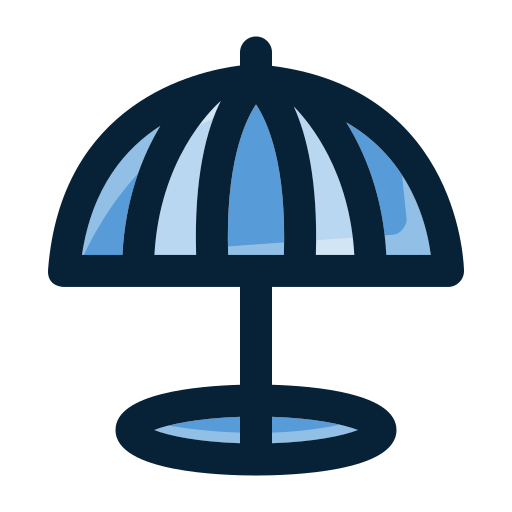 пляжный зонтик Generic Outline Color иконка