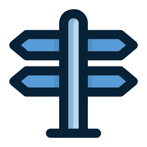 Signpost Generic Outline Color icon