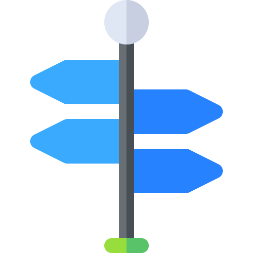 direcciones Basic Rounded Flat icono