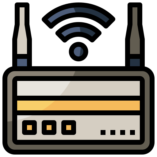 wlan router Surang Lineal Color icon