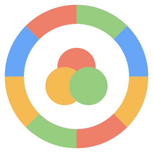 círculo de cores Surang Flat Ícone