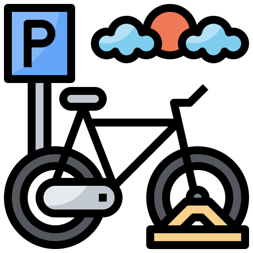 Bicycle parking Surang Lineal Color icon
