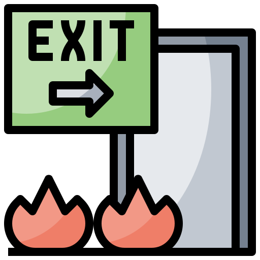 Emergency exit Surang Lineal Color icon