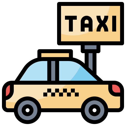 taxi Surang Lineal Color ikona