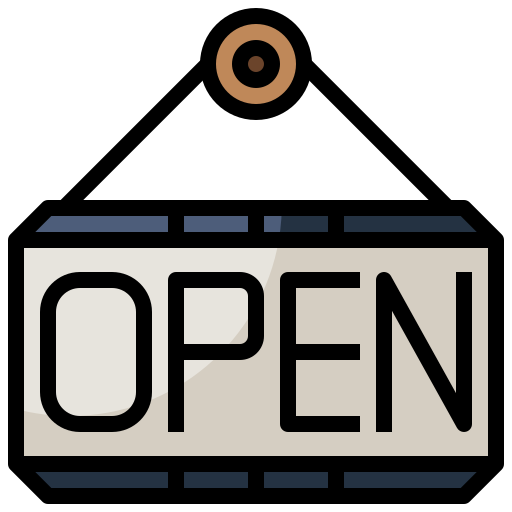 Open sign Surang Lineal Color icon