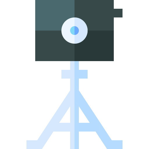 Camera tripod Basic Straight Flat icon