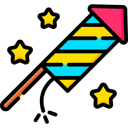 Firework Special Lineal color icon
