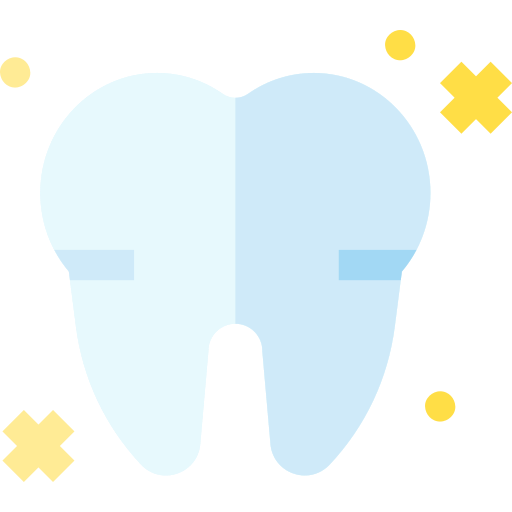 белые зубы Basic Straight Flat иконка