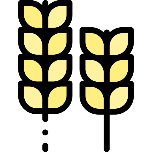 小麦 Detailed Rounded Lineal color icon