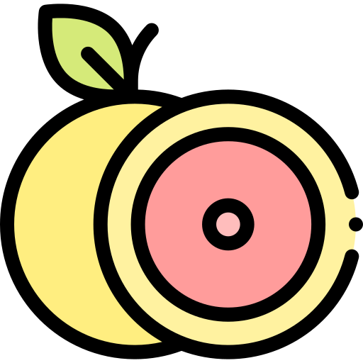 grapefruit Detailed Rounded Lineal color icon