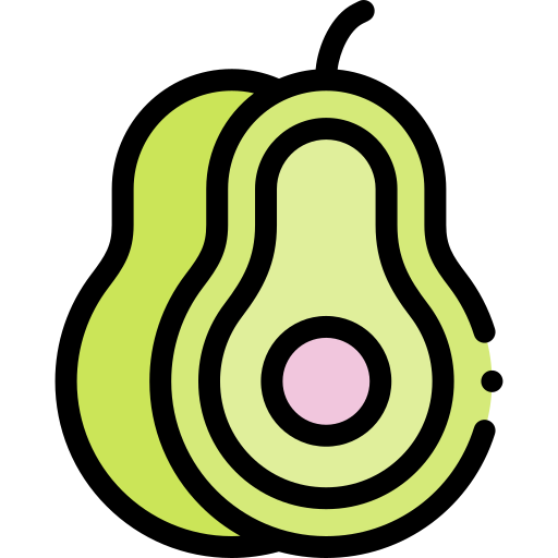 アボカド Detailed Rounded Lineal color icon