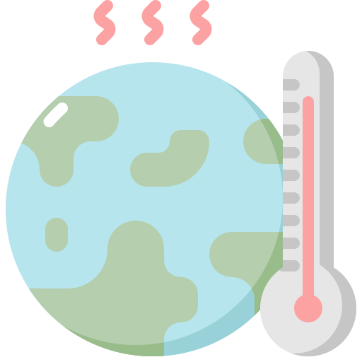 opwarming van de aarde Generic Flat icoon
