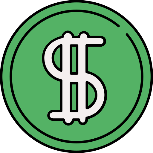 dollar Icons Responsive Color 128px Icône