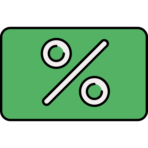 percentagem Icons Responsive Color 128px Ícone