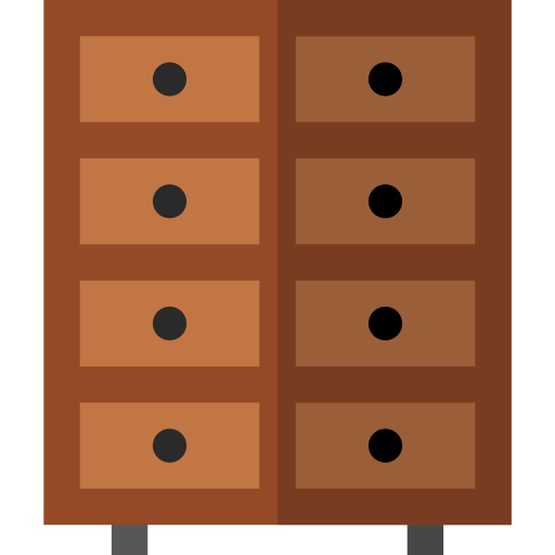Chest of drawers Basic Straight Flat icon