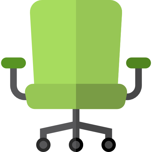 chaise de bureau Basic Straight Flat Icône