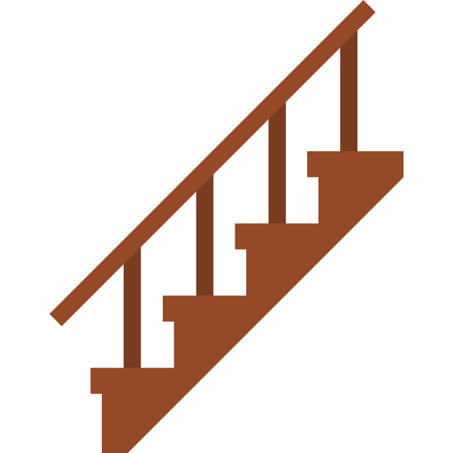 treppe Basic Straight Flat icon