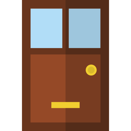 deur Basic Straight Flat icoon