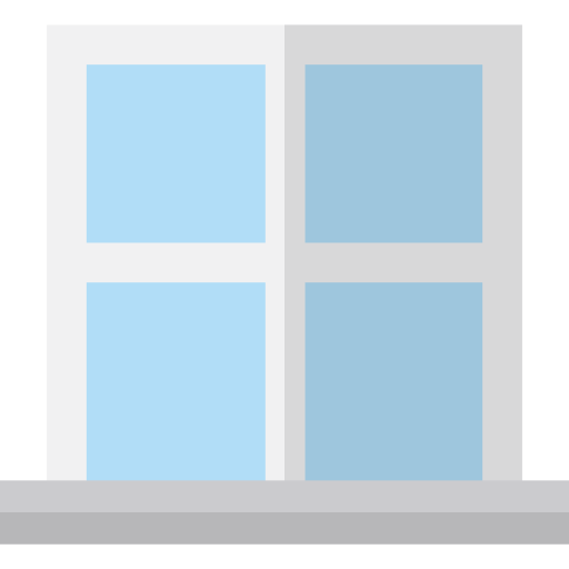 okno Basic Straight Flat ikona