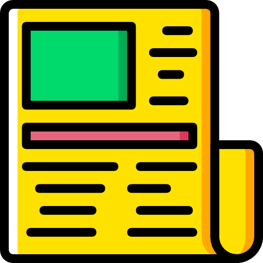 News paper Basic Miscellany Yellow icon