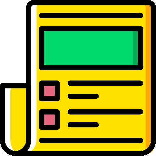 News paper Basic Miscellany Yellow icon