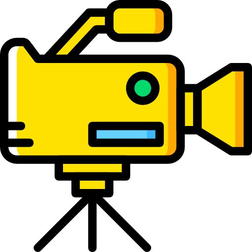 Video camera Basic Miscellany Yellow icon